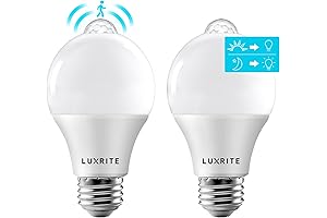LUXRITE Dusk to Dawn Motion Activated LED Light Bulbs
