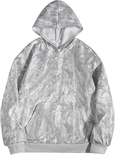 RoseSeek Girl's Camo Graphic Hoodies Long Sleeve Sweatshirts Pullover Tops | Hooded Sweatshirts 14-16, With Pockets, Fall Clothes, Camouflage Hoodies for Girls