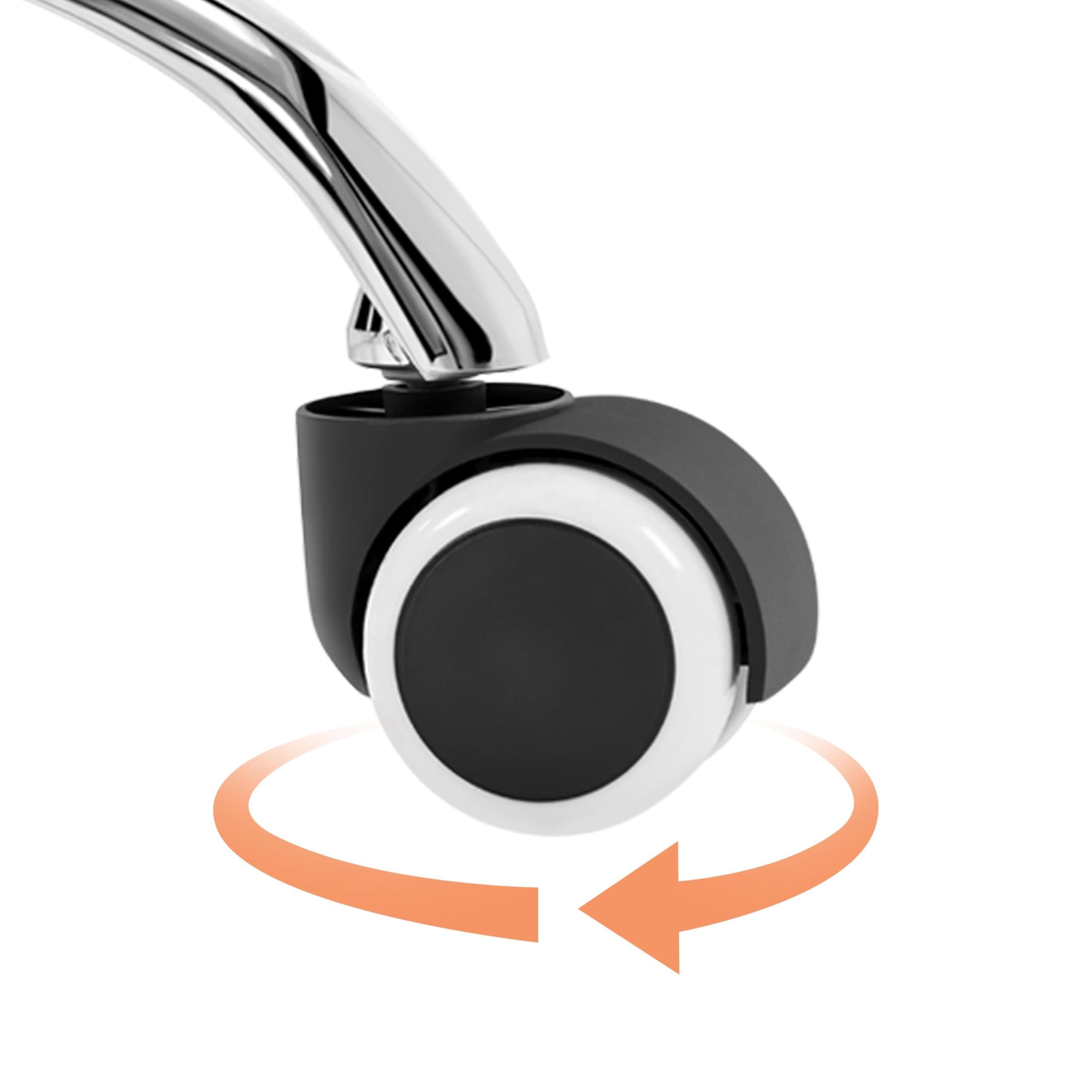 Yaheetech Sedia Ufficio Scrivania Cameretta Bianca Senza Braccioli Ergonomica in Velluto con Ruote Girevole Altezza Regolabile Schienale Design Conchiglia Imbottito Portata 136 KG