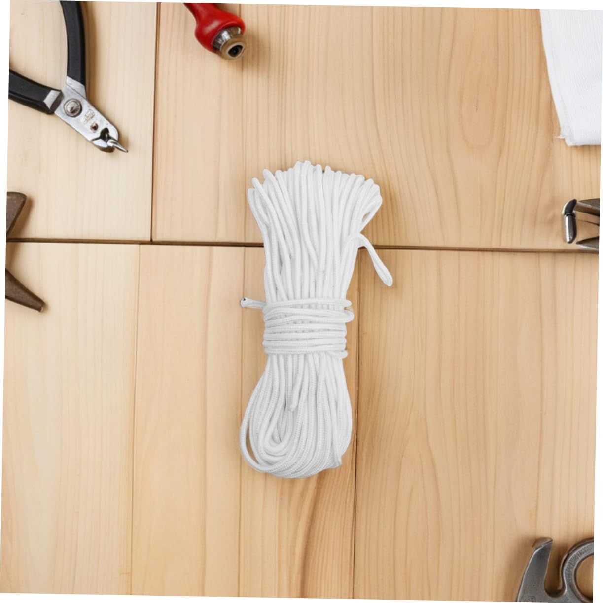 Cuerda de Nailon Trenzada para Tendedero, 2 Rollos, 6mm X 30 M | Blanco, Diseño Minimalista, Portátil y Fácil de Llevar, para Proyectos DIY y Manualidades