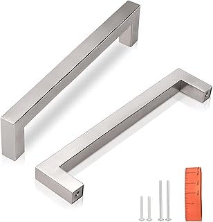KNOBWELL 10 Pack 128mm 5" Brushed Nickel Cabinet Pulls Drawer Handles Pulls