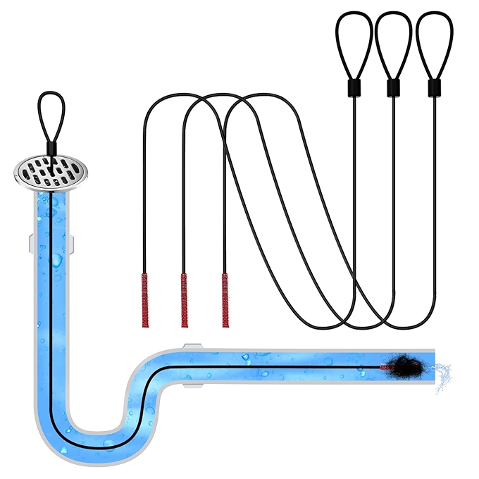 Drainsoon 30英寸排水蛇 防堵头发清除工具