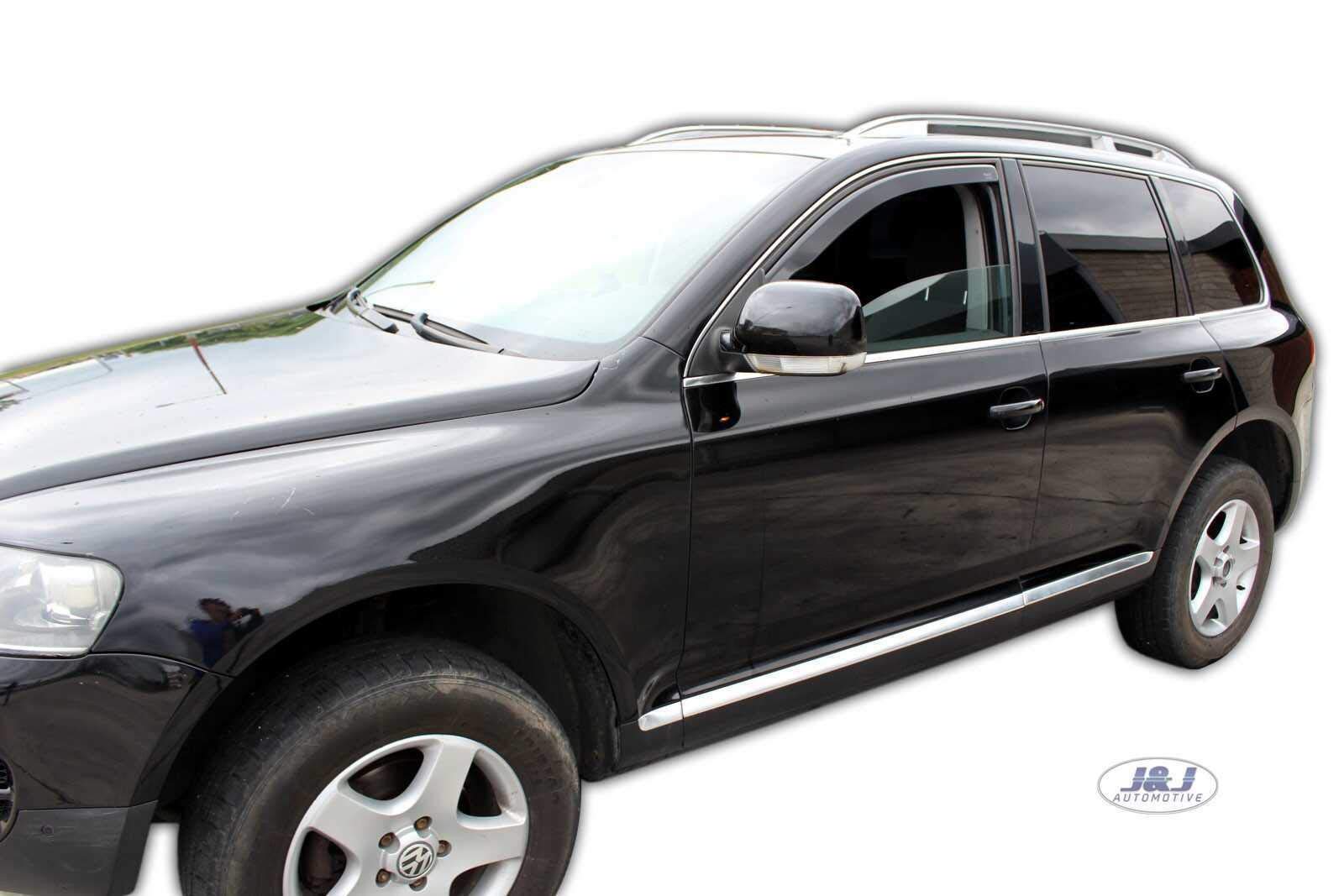 J&J AUTOMOTIVE Deflettori d'Aria per Volkswagen Touareg 2002-2010, Set da 2 Pezzi, Nero Fumé Oscurato Heko