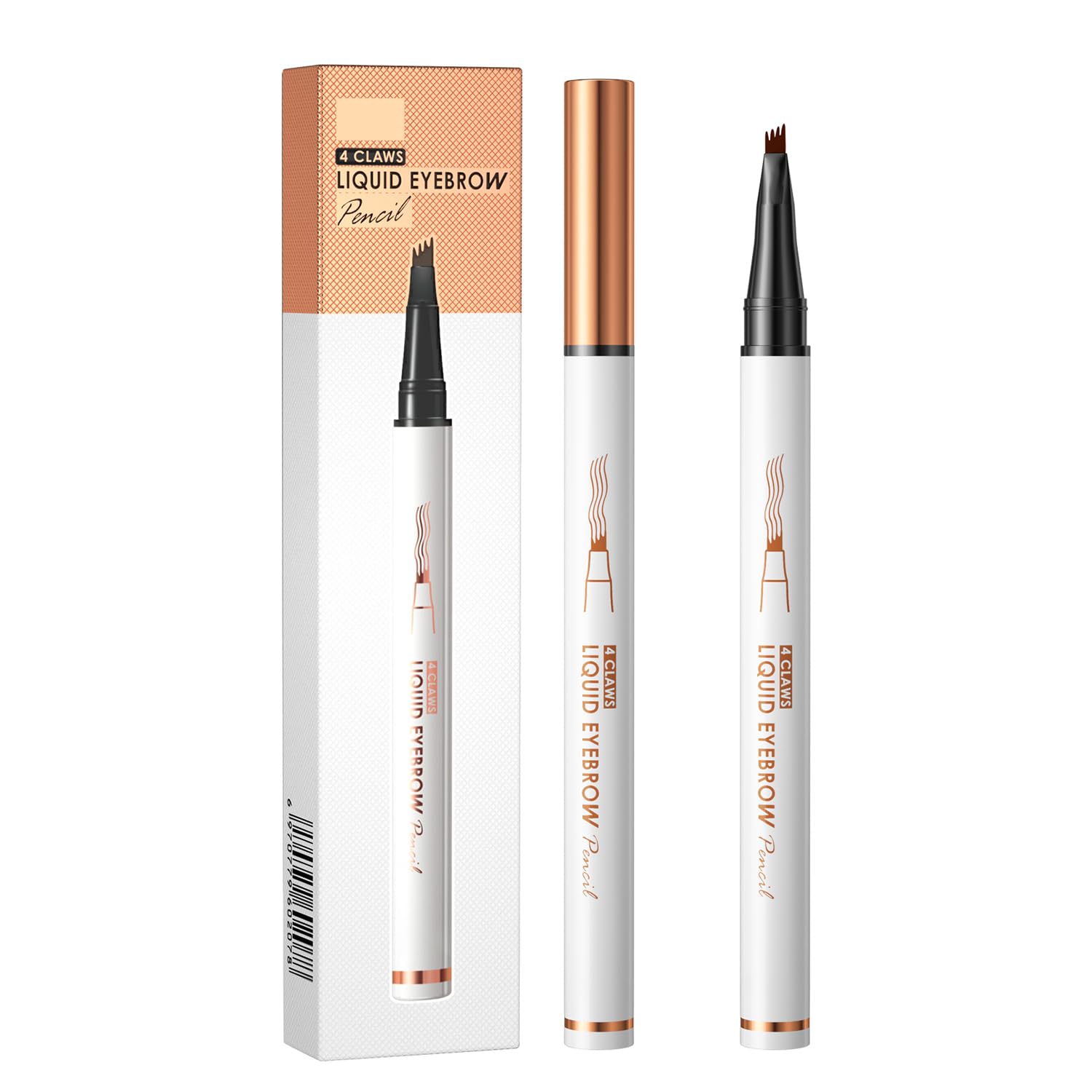 Eyebrow Pencil,3D Microblading Eyebrow Tattoo Pencil 4 Fork Tip,Eye Makeup Long-Lasting Waterproof & Smudge-proof Natural Eyebrow Hair Eyebrow Pencil (1#dark coffee)