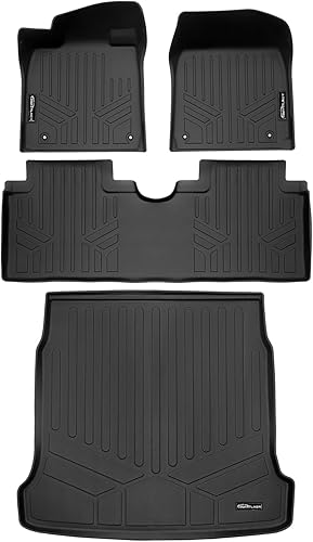 Miniatura 56 de SMARTLINER Alfombrillas de piso de 2 filas y forro de carga detrás de la tercera fila compatibles con Hyundai Palisade 2020-2025 Hyundai Elantra