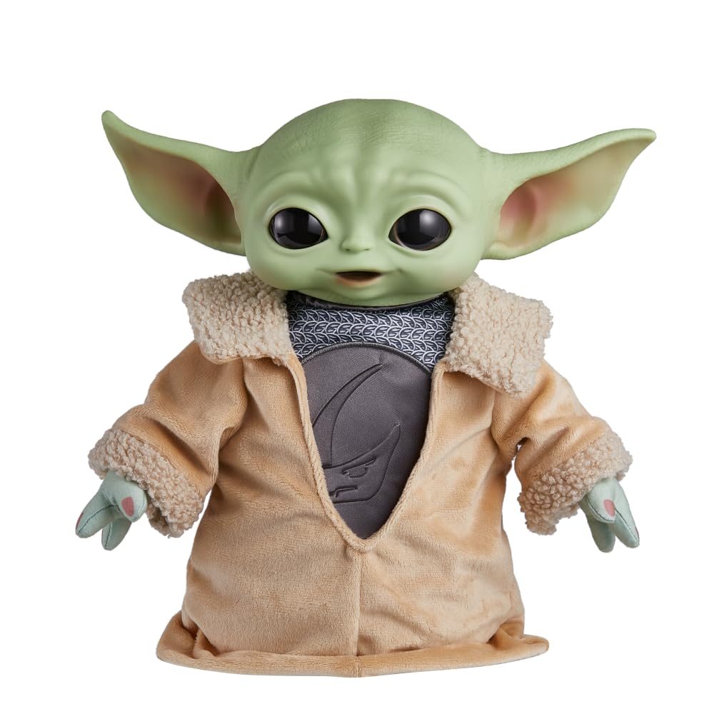 Mattel Star Wars Din Grogu Plush Toy, 11-inch Soft Doll with Hard Head & Bean-Filled Base, Inspired by Star Wars: The Mandalorian Season 3, HPG49