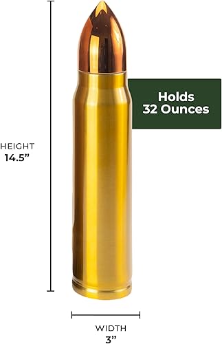 Miniatura 7 de Rivers Edge Products Botella de agua de metal aislada, botella térmica al vacío de acero inoxidable, vaso único para senderismo, viajes o