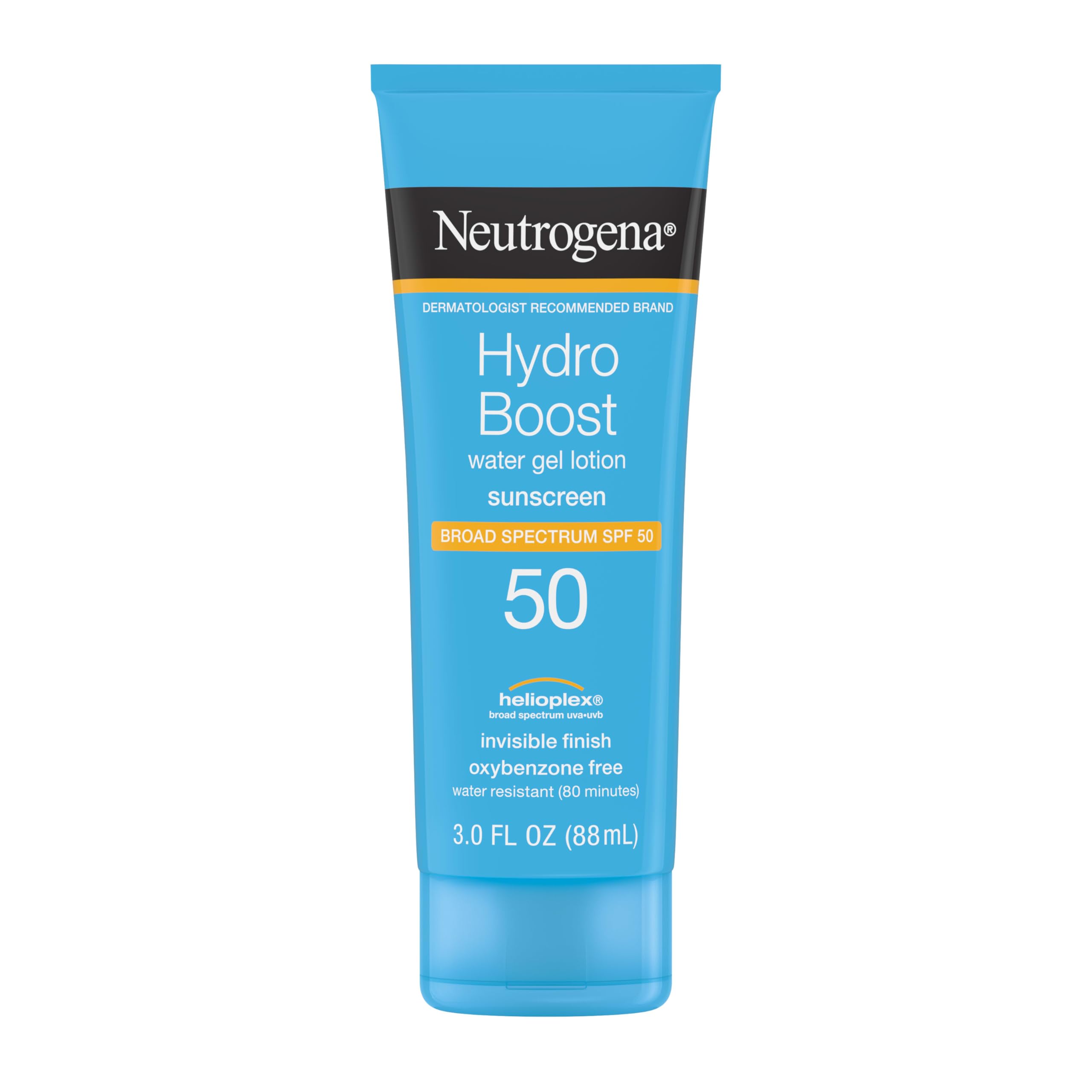 Hydro Boost Water Gel Non-Greasy Moisturizing Sunscreen For All Skin Types Lotion With Broad Spectrum Spf 50, Water-Resistant, 3 Fl Oz, Pack Of 1