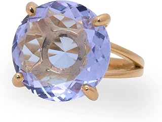 Anemone Jewelry Tanzanite Jewelry Ring - Luxe Round Birthstone Rings for Women - Statement Rings, Engagement Rings, Fashion Rings - Handmade Custom Engraved Ring for Her