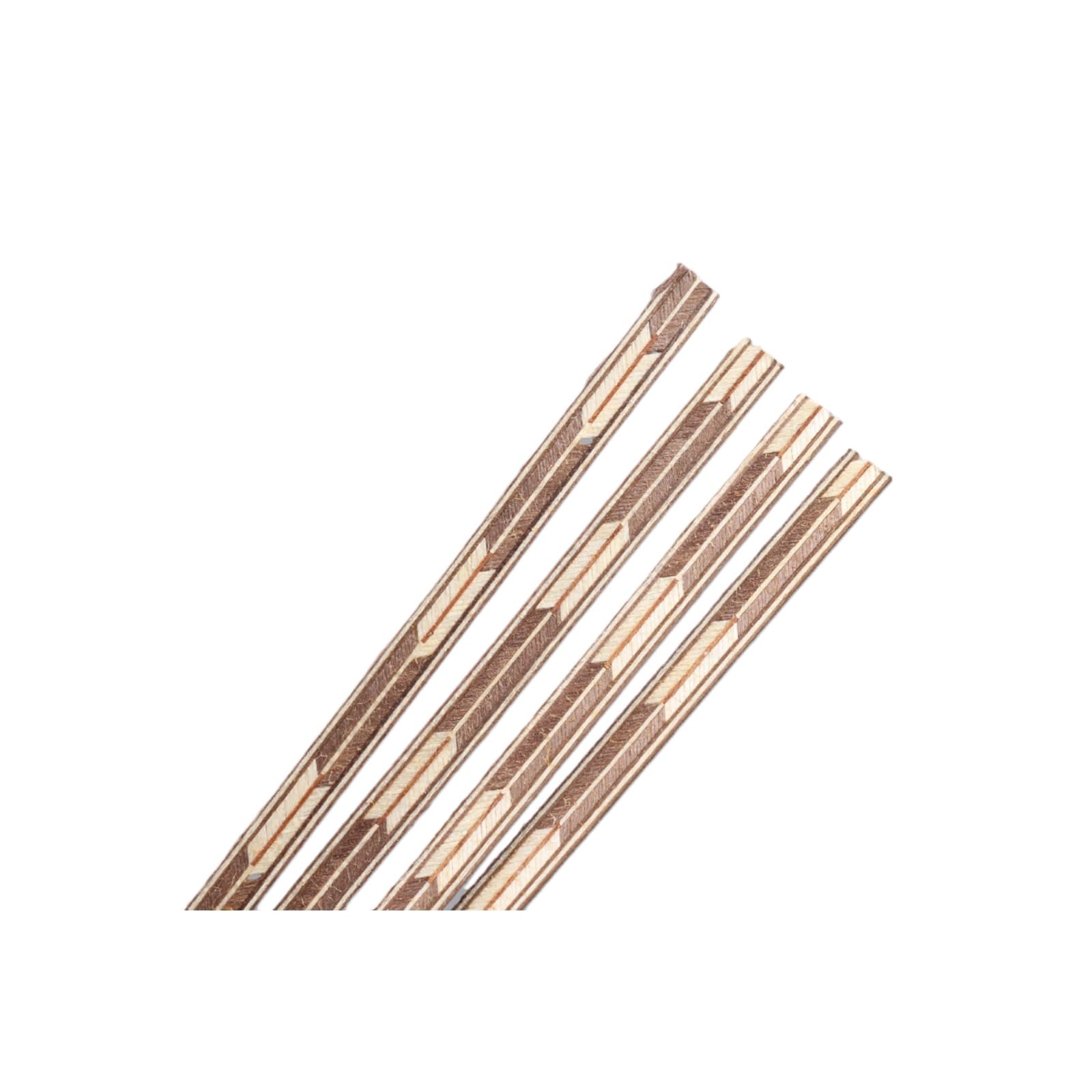 25 PCS Guitar Binding Purfling Strip Marquetry Inlay for Guitar Parts,Solid Wood Material with nice Inlay(640x6x1mm)