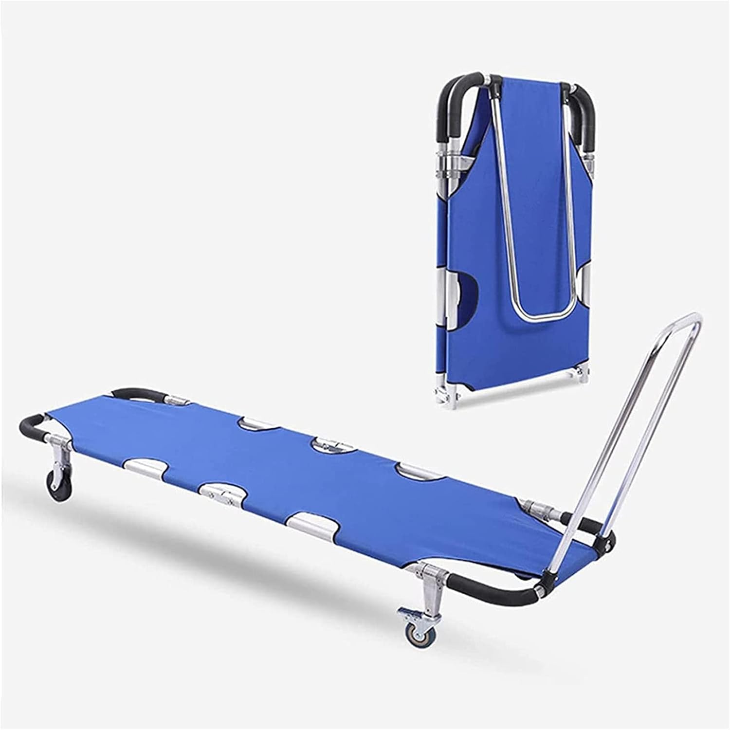 Lightweight Aluminum Alloy 4-Wheel Nursing Stretcher for Hospital, Sports Venues, Ambulance, Fire Rescue