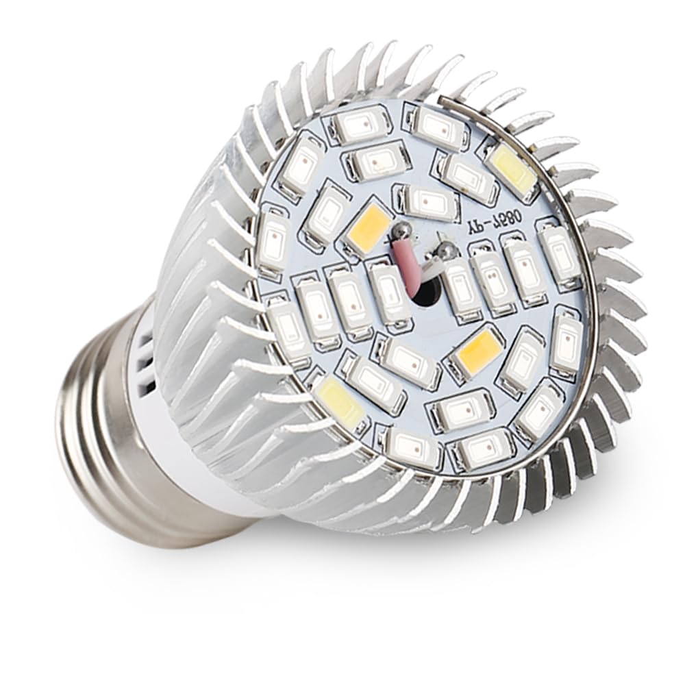 JiuRui LED Lampadine 20pcs / Lot. AC85V-265V E27 28W LED Grow Blow Full Spectrum Plant Crescita PORTATO Lampadina for Giardino Interno Hydroponics Greenhouse Plant Plant Vegs (Dimensione : E27)