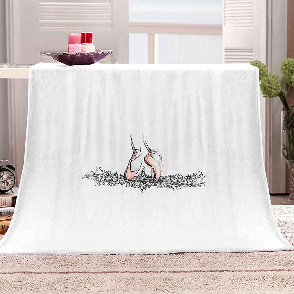 Couverture flanelle chaussons de ballet pour éliminer les frissons sur votre sofa