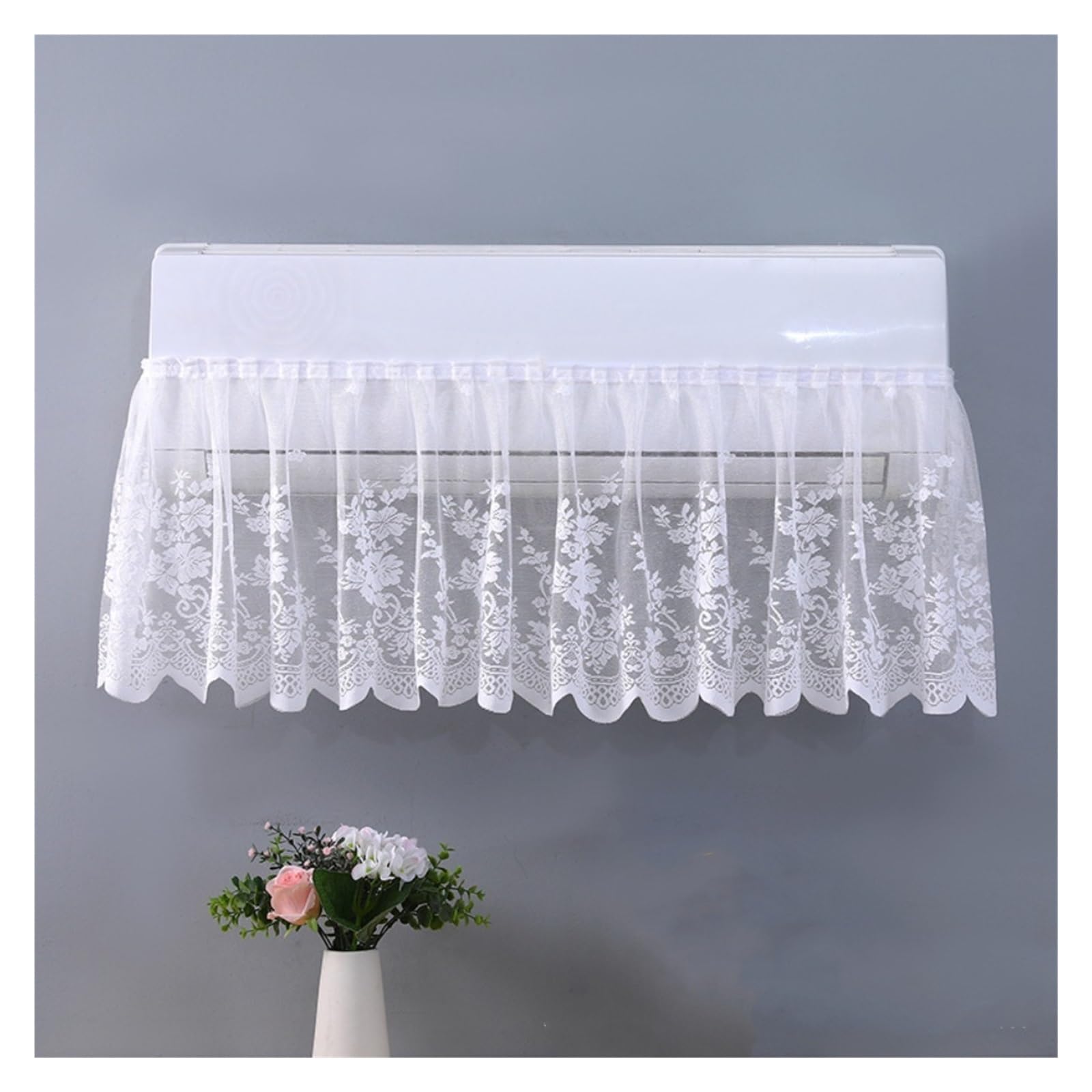 ERHTGUO 3pcs Anti-direct Blowing Air Conditioner Cover Windproof Cloth Lace Dust-proof Wall Decor Washable(2)