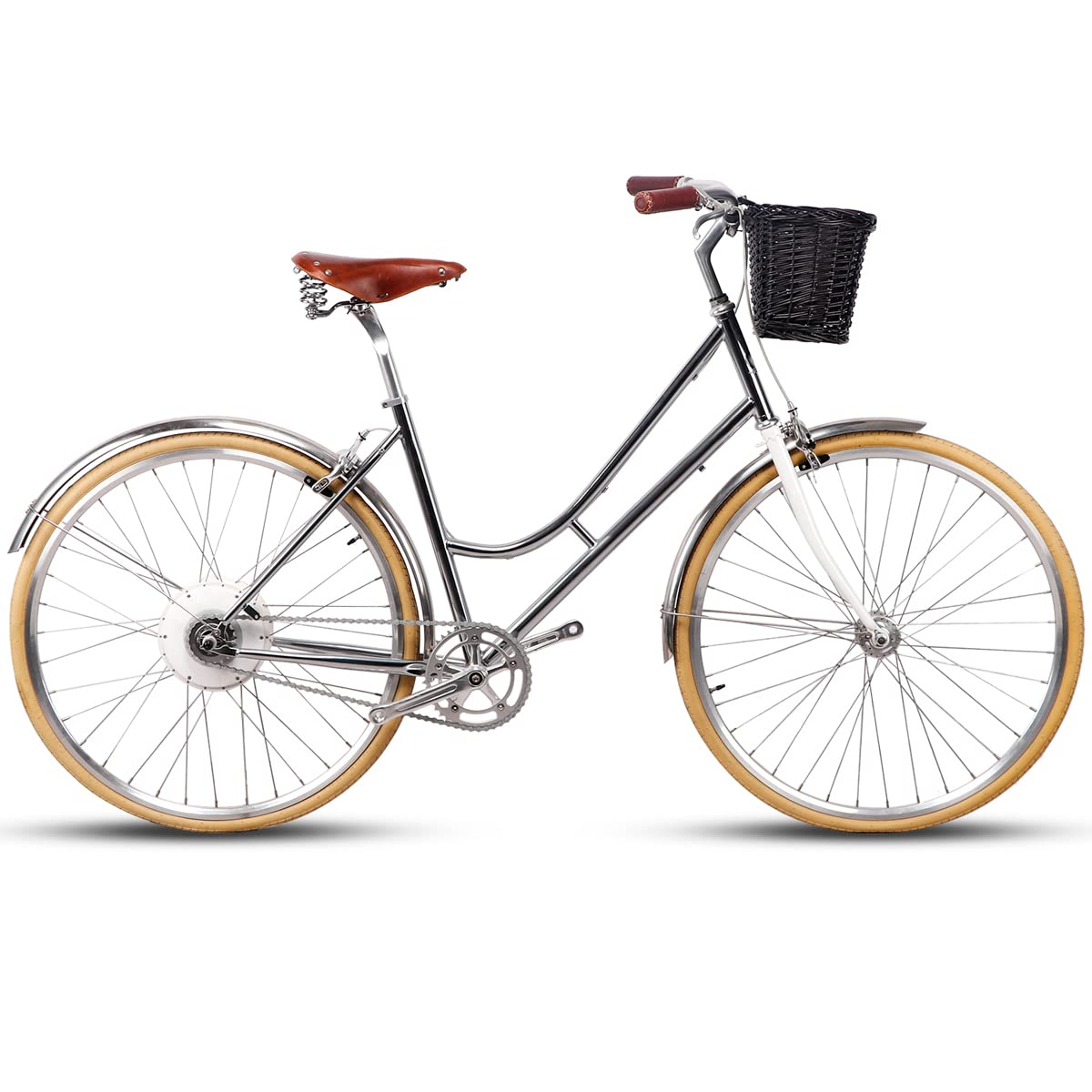 AVASTA Cestino per Bici per Bambini in Vimini per 12 14 16 18 20 Pollici Bici per Ragazze Scooter Triciclo Accessori per Bici per Bambini con Cinghie in Pelle Colori Multipli