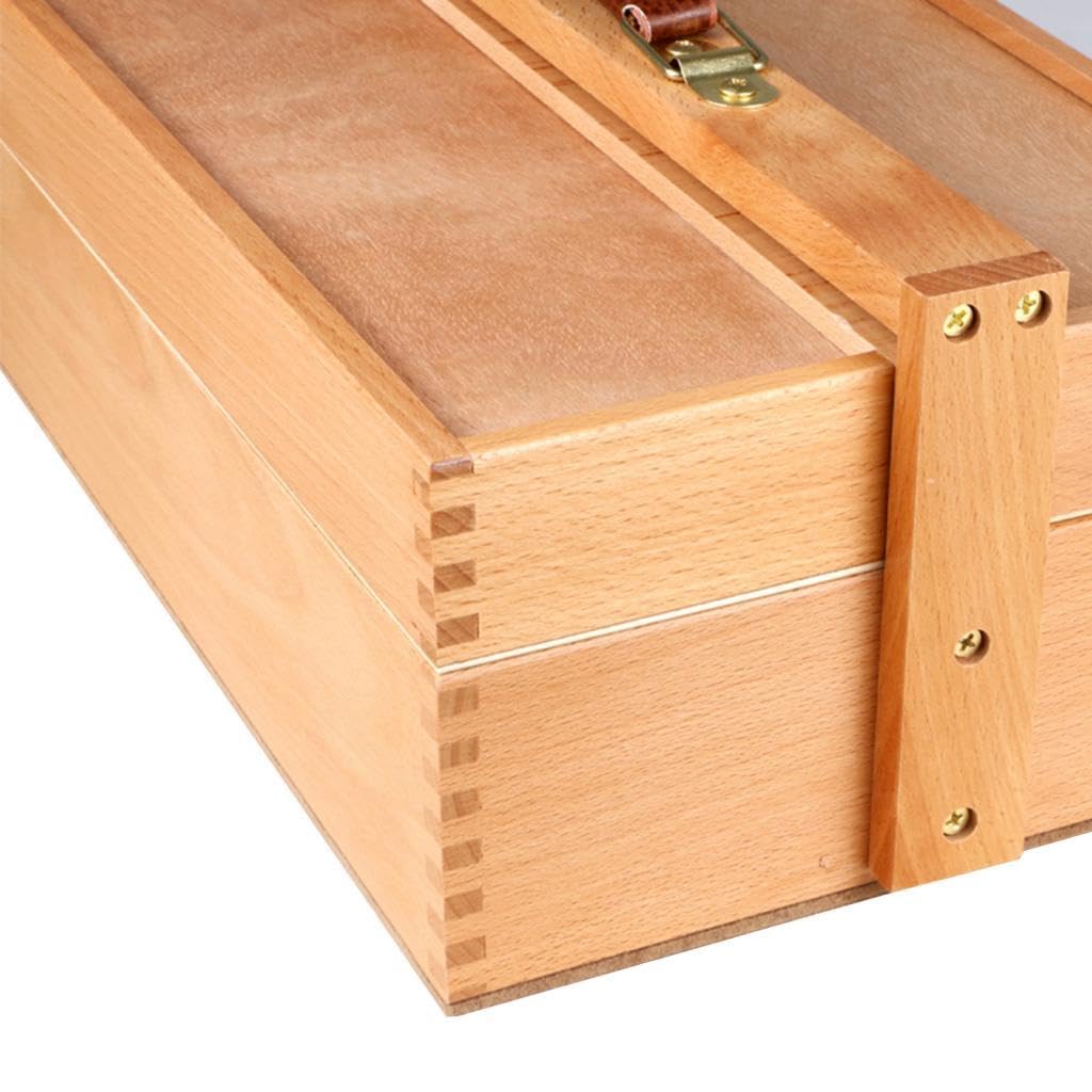 Boîte de Rangement pour Matériel d'art avec Compartiments et Un Tiroir pour Crayons