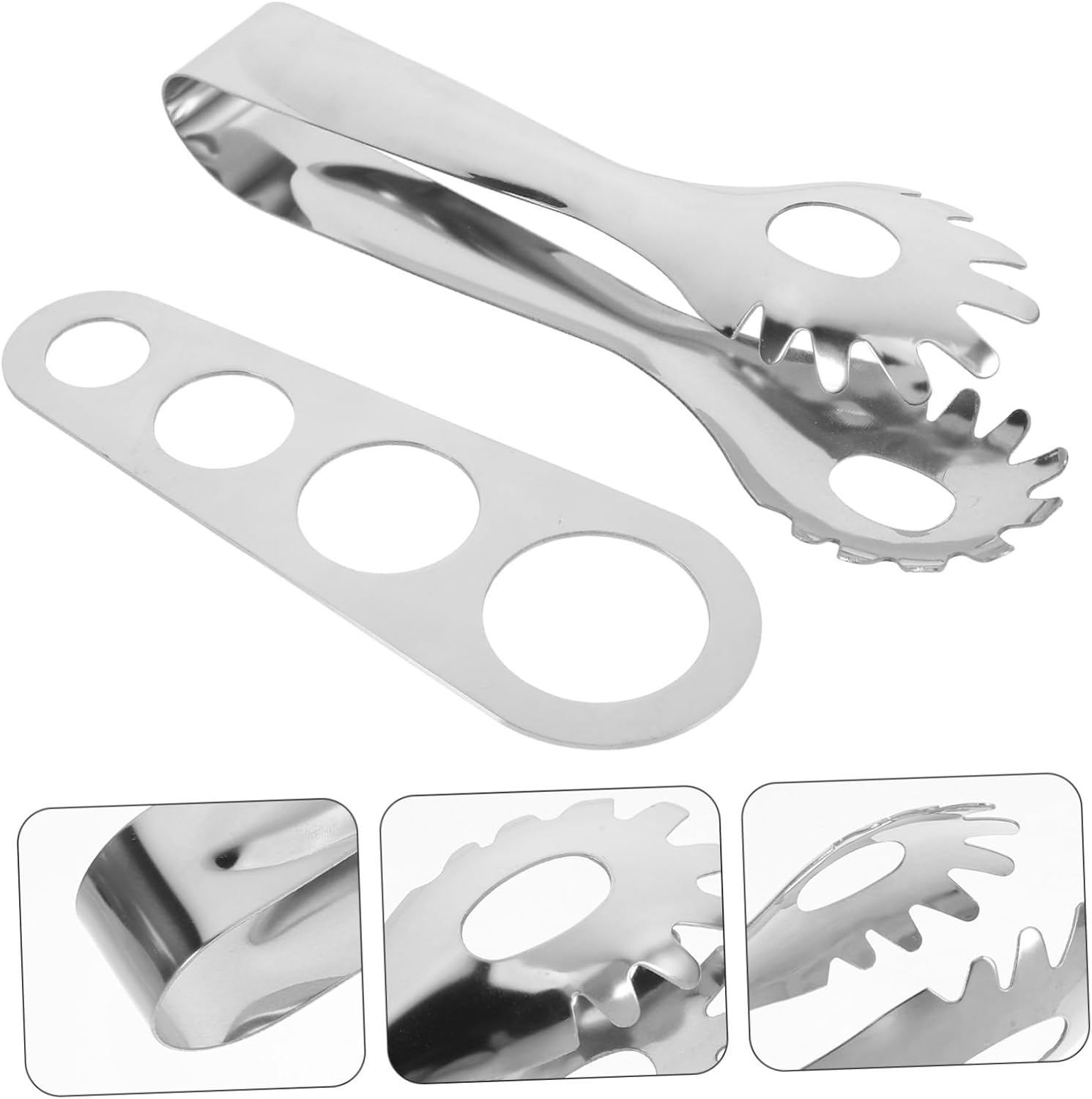 Stainless Steel Spaghetti Tongs with Precision Grip for Pasta Serving
