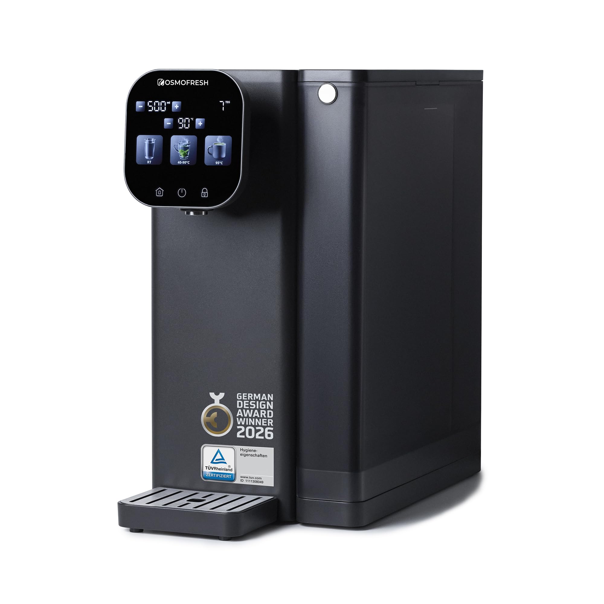 OsmoFresh Fusion Air Auftisch Osmoseanlage Heißwasserspender 3-Fach UV-C LED TÜV zertifiziert