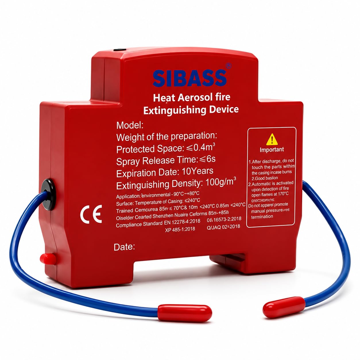 Automatic Hot Aerosol Fire Suppression Device for Electrical Panels | Activates at 170°C, 10-Year Service Life, No Maintenance Required, For Control Cabinets, EN15276 Certified-image-25