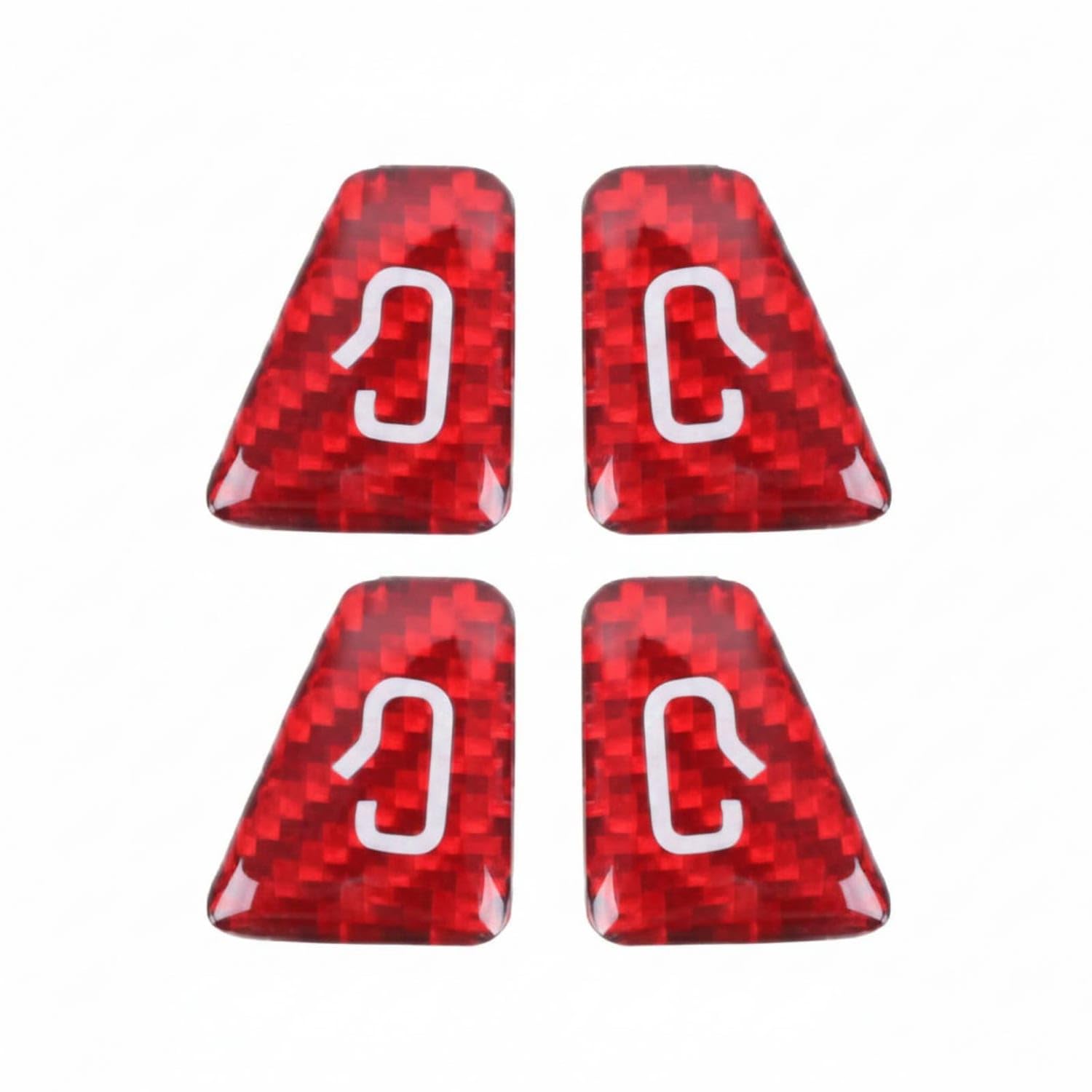 Self-Adhesive Carbon Fiber Door Button Sticker Precision Cut Car Door Switch Button Sticker Scratch Protection Easy Installation, Red, Old Carbon Fiber-image-30