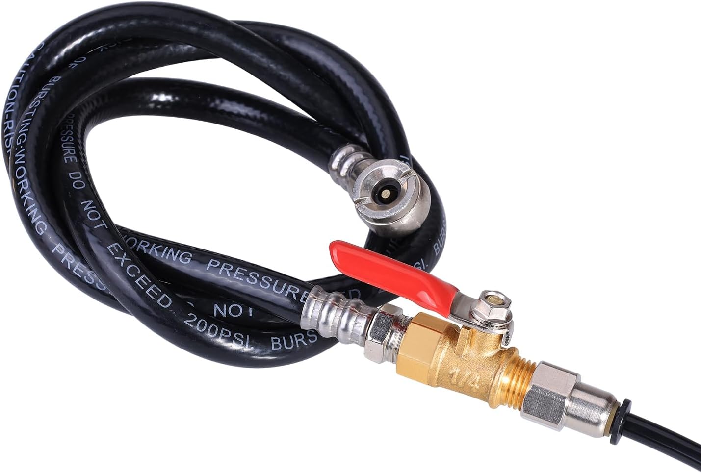 1/4 Inch Valve Npt Air Compressor Brass Heavy Duty Valve Male and Female Shut off Switch 1/4 NPT Thread Pipe Fitting (Male x Female 3PCS)