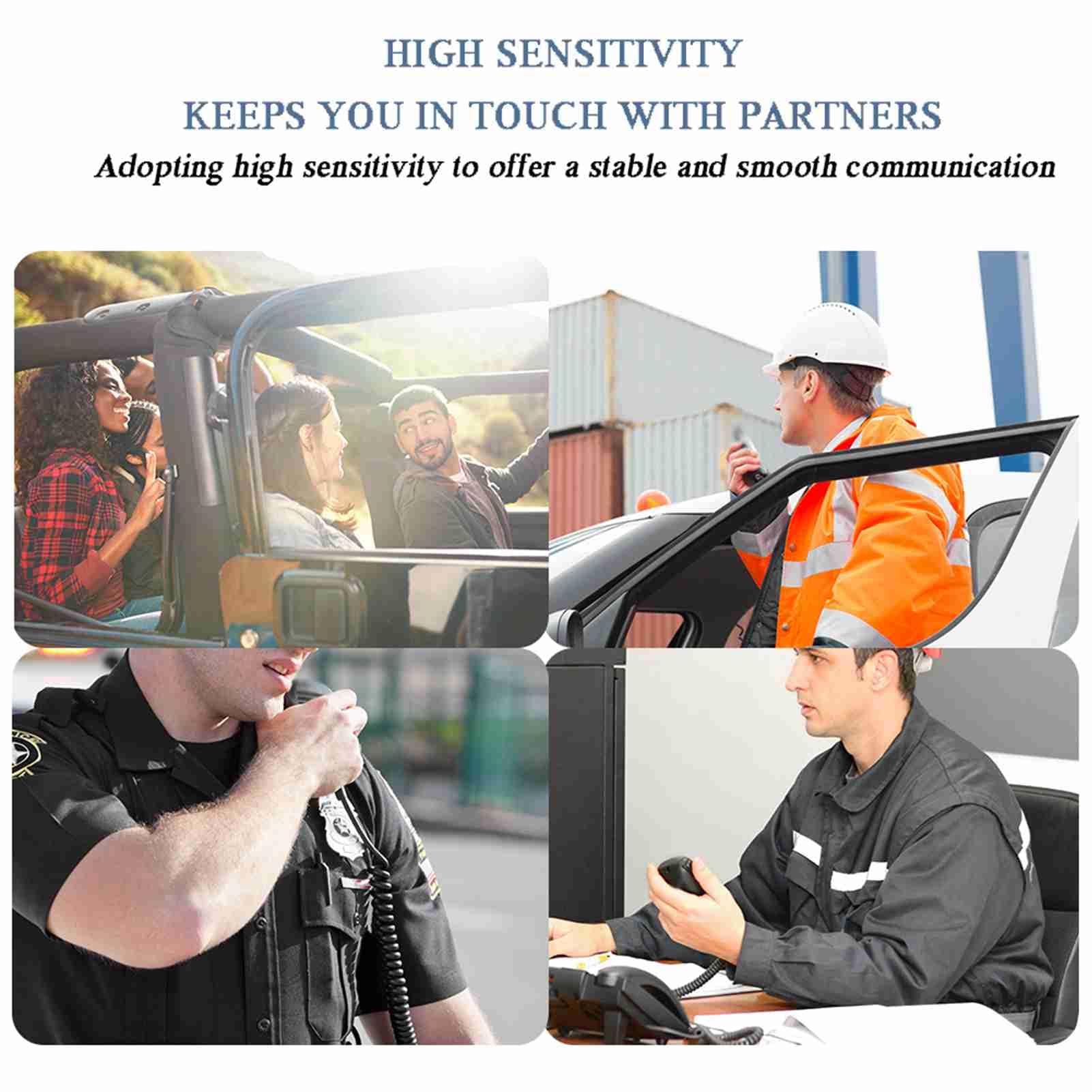 Bewinner Walkie Talkie Speaker para Alta Sensibilidad CB Radio Speaker con Cable Flexible PTT para Walkie Talkie PRO5150, GP338, GP330, GP680, HT750, GP340