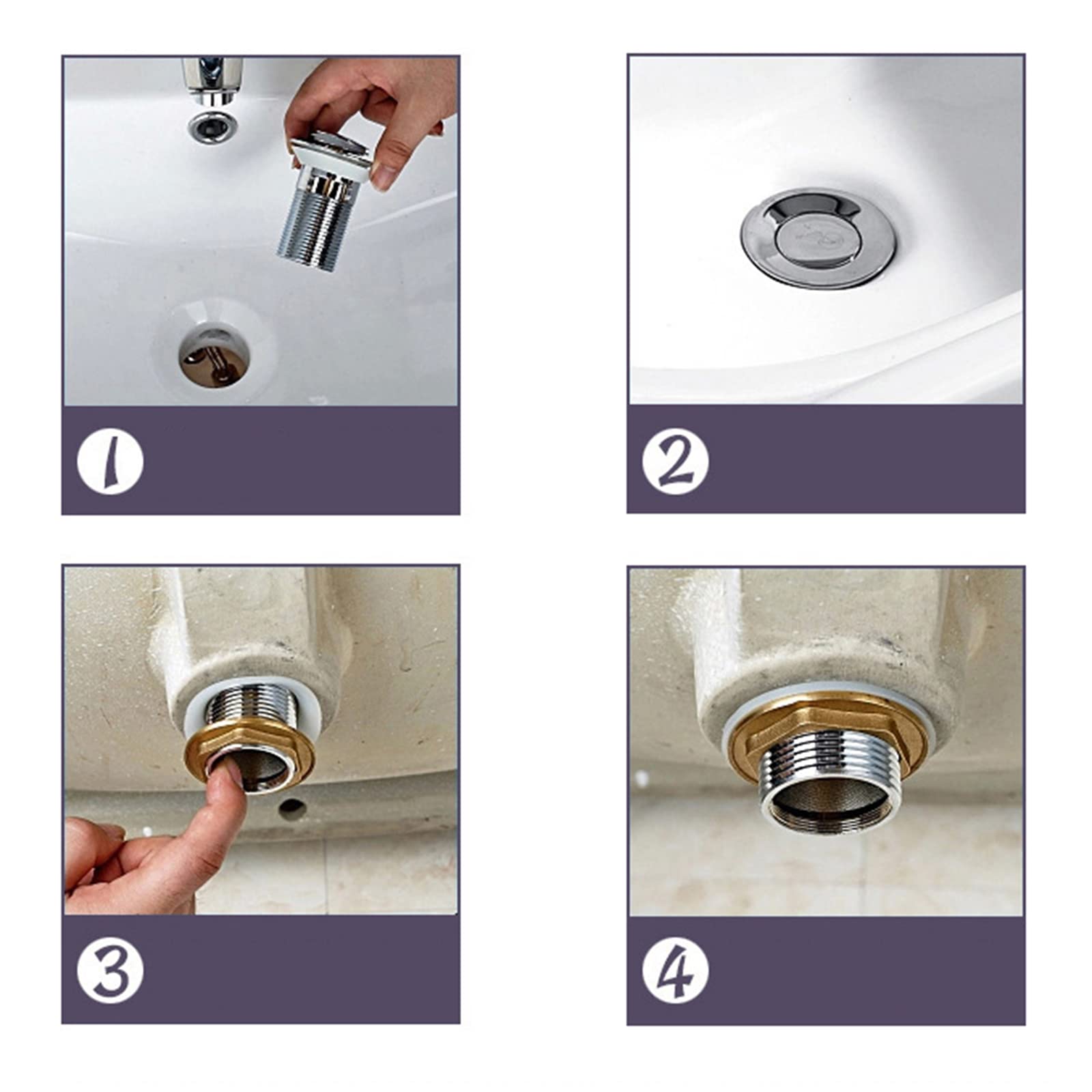 Valvula Desague Lavabo,Latón,Tapon Lavabo Universal G1 1/4,Valvula Click Clack Lavabo,Desague Lavabo,Valvula Lavabo Click Clack,Valvula Lavabo Con Rebosadero,Cromo B