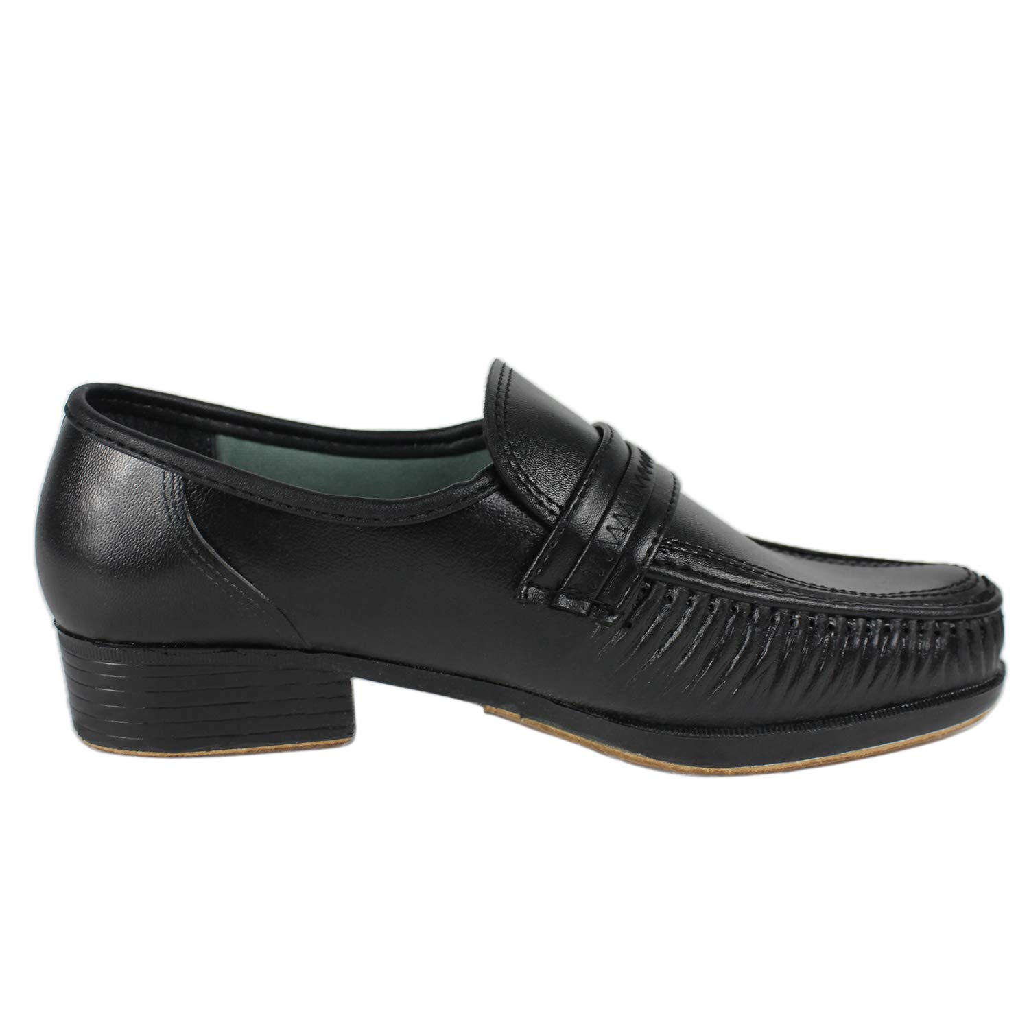 Erwachsene Kinder Tanzschuhe aus Leder für Michael Jackson Space Sliding Step Lederschuhe mit Socke, Schwarz - Schwarz - Größe: 40 2/3 EU