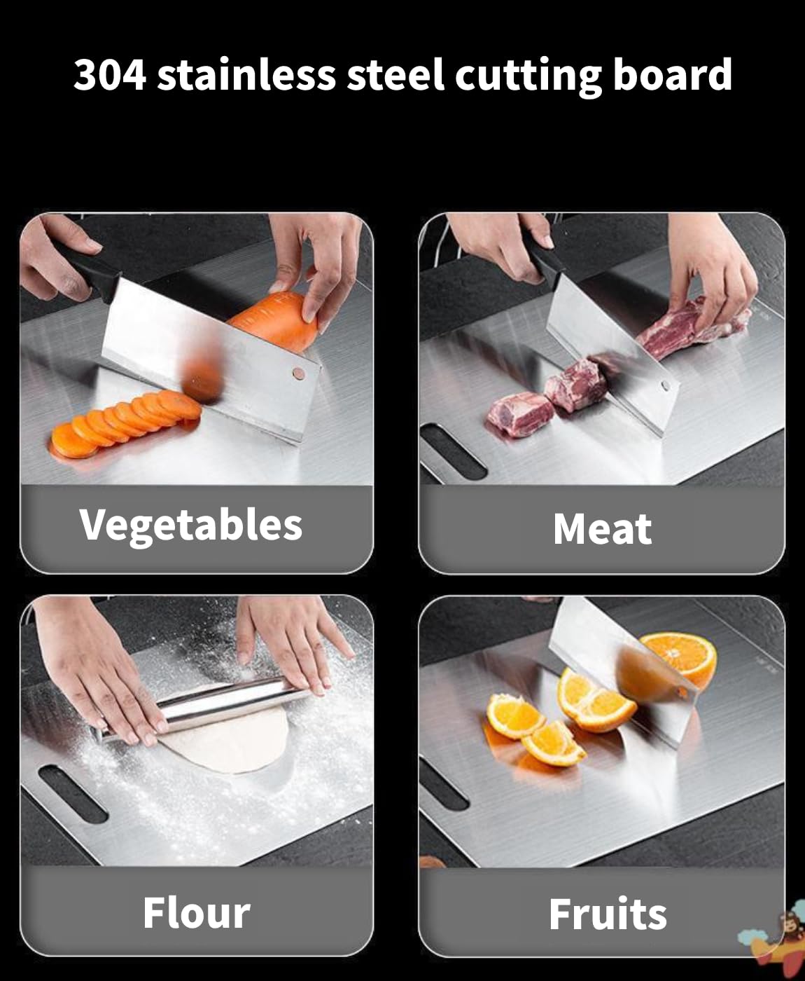 Urban Aura 2025 Titanium Snijplank Voor Keuken, Non-Stick