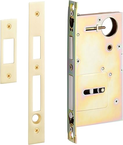 Miniatura 3 de 483730 Tirador de puerta de privacidad alargado de latón con bolsillo de 8-12 pulgadas de alto