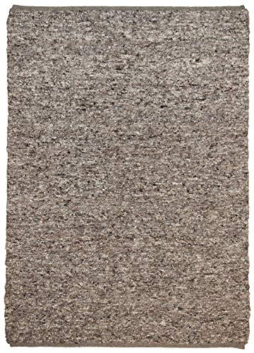 Theko Sona-Lux handgewebter Teppich 100% Schurwolle braun