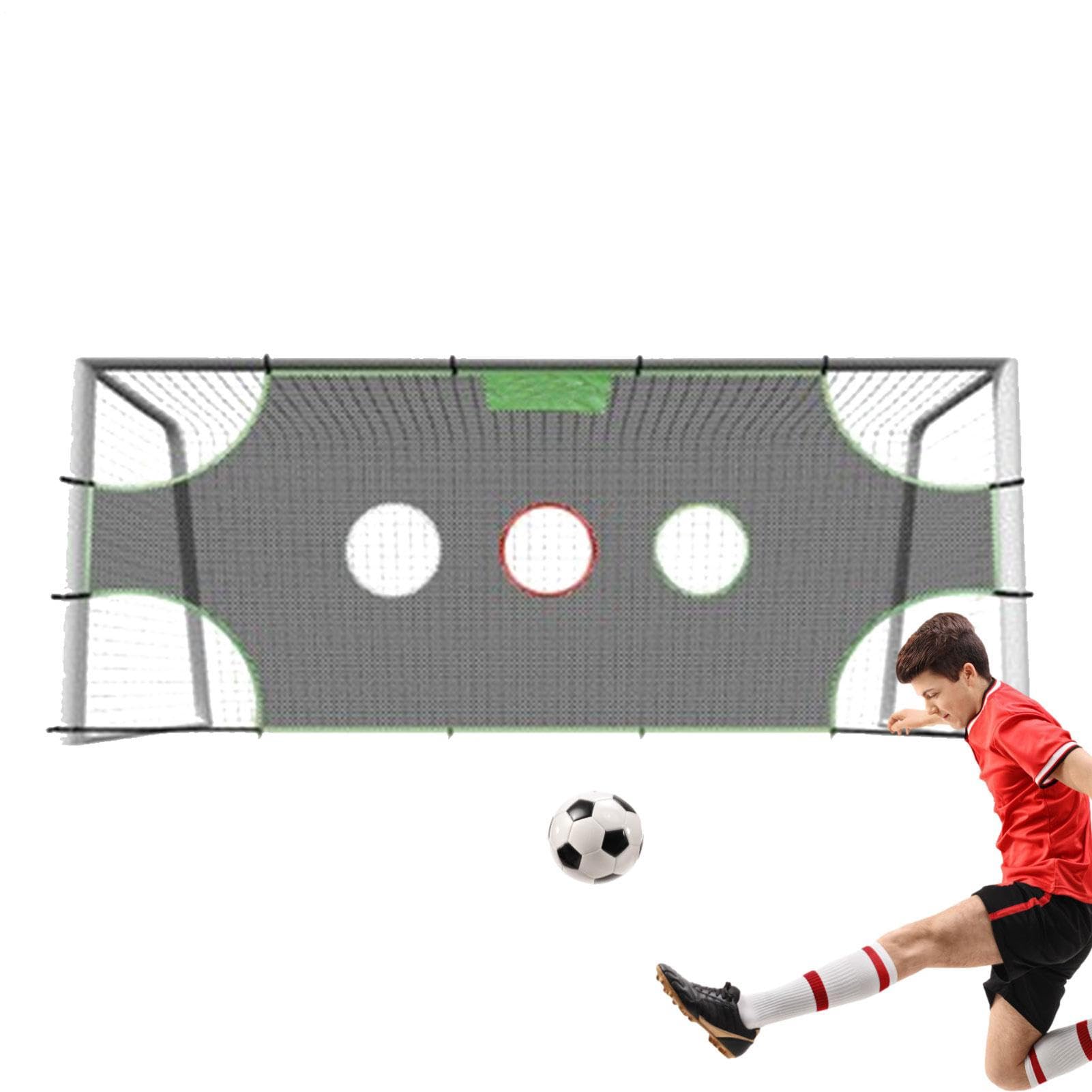 Rete da allenamento per bersagli da calcio - Rete da rimbalzo per | allenamento con precisione della porta rimovibile da 1 3 5 fori, attrezzatura per abilità di lancio del calcio | Esercizi por