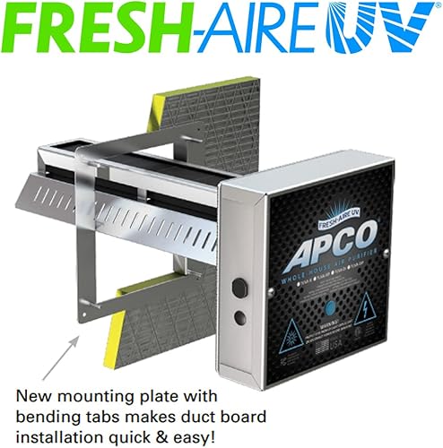 Miniatura 8 de APCO Carbon Cell Matrix HVAC In-Duct UV Light Purificador de aire con enchufe precableado, lámpara de 2 años
