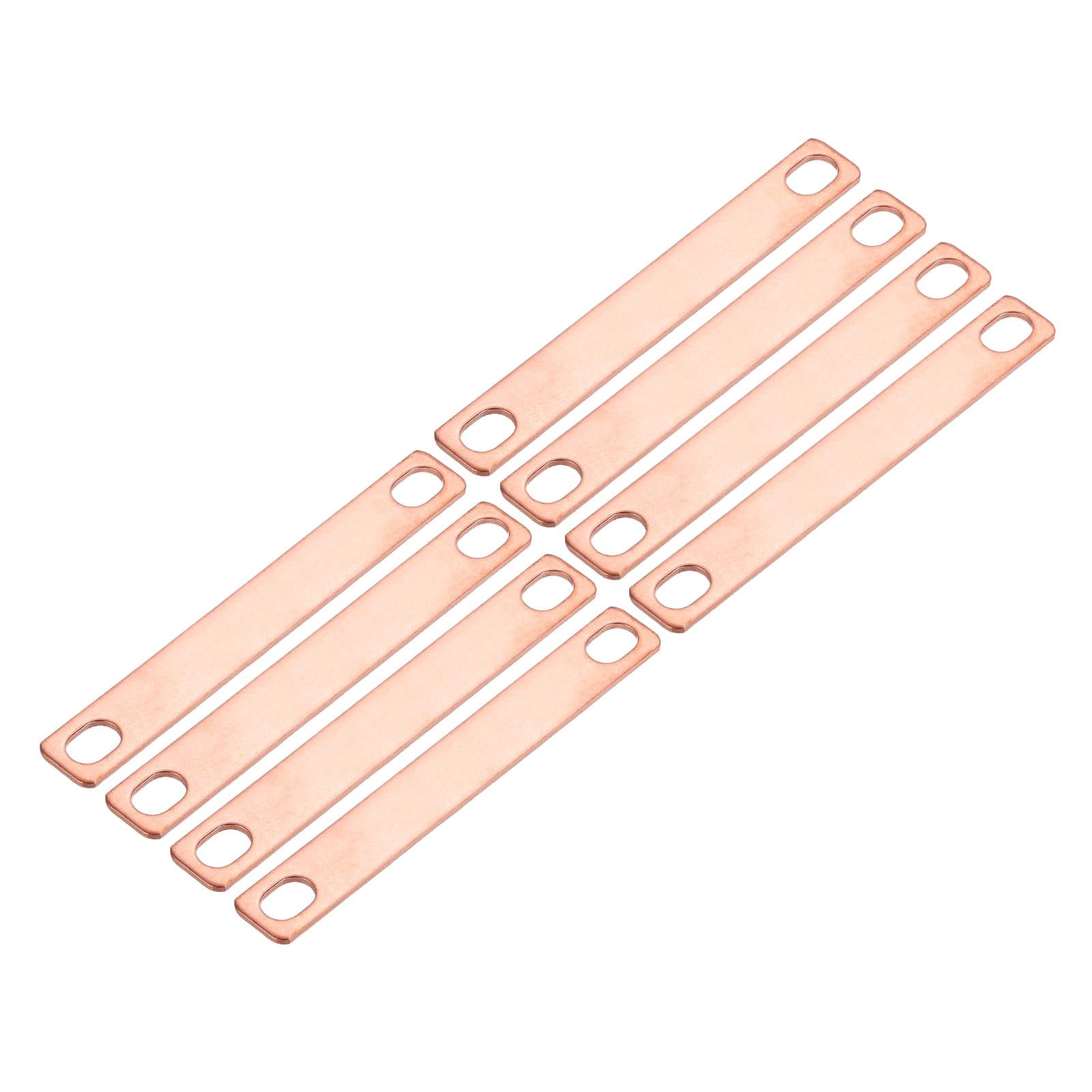 QUARKZMAN Connecteur De Barre Omnibus 8 Pcs Pas De Rangée 2.8"(70mm) Barre Omnibus Plate En Cuivre Rouge Pour LiFePO4 Cells Lithium Battery Busbar Connector, Red Copper