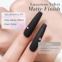 Vista 4 de AZUREBEAUTY Esmalte de Uñas con Capa Superior Mate – Transparente Natural de Secado Rápido, Larga Duración, Fórmula de Secado al Aire, Acabado