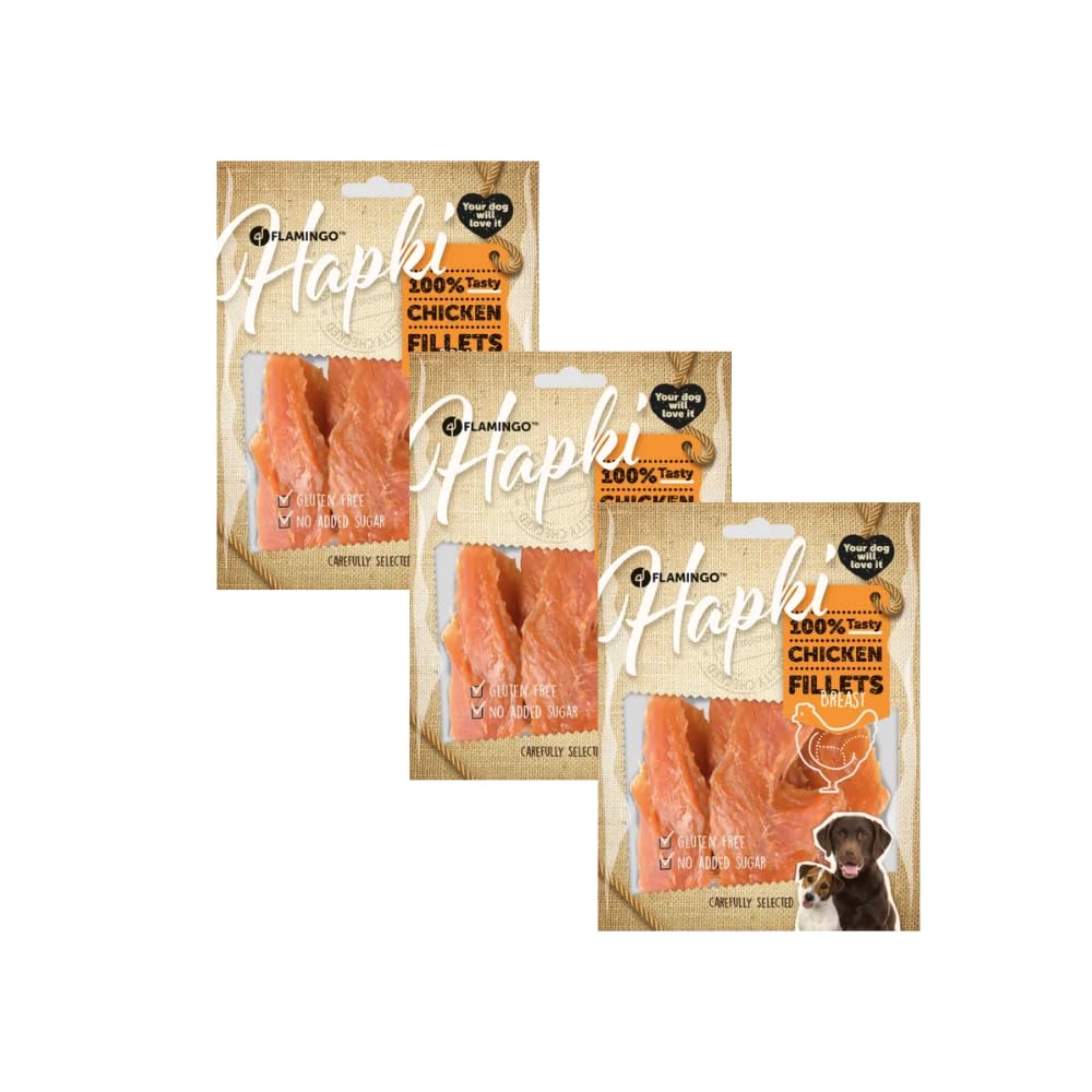 Flamingo Snacks para Perros HAPKI PECHUGA Pollo Seca 6x170G