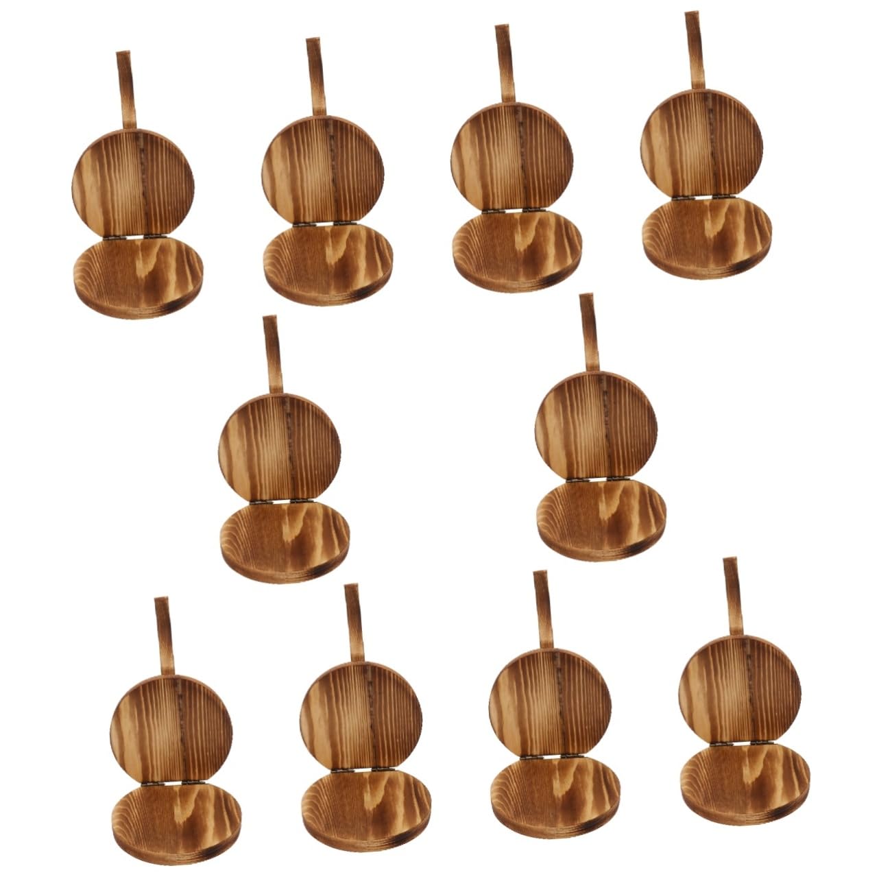 BESTonZON 10piezas Prensa De Masa De Madera Para Empanadas y Dumplings Herramienta De Repostería y Preparación De Bocadillos