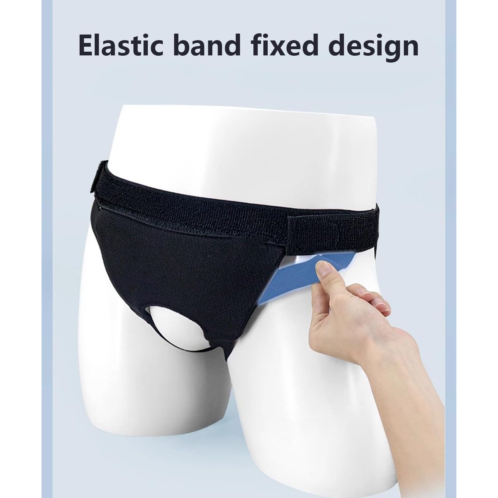 Fascia Ernia Inguinale Uomo, Cintura Per Ernia Inguinale, Cinto Erniario, Con Cuscinetto di Compressione Rimovibile E Cinturino Elastico Regolabile Per Alleviare Il Fastidio ernia(Black,Small)
