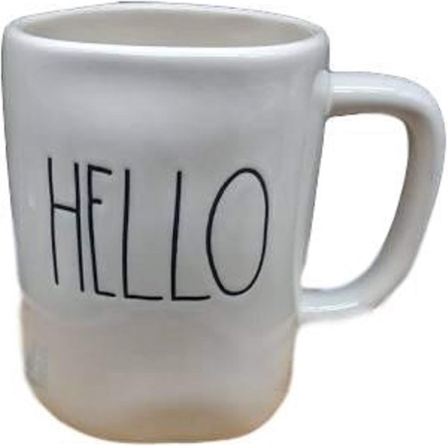 Rae Dunn White Ceramic Mugs Coffee Cup (Hello)