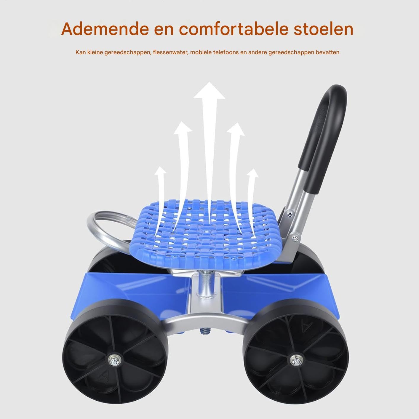 de jardín con asiento Silla giratoria 360 grados con ruedas | Taburete rodante para jardinería para exteriores jardín patio césped granja plantar desherbar personas mayores hombres