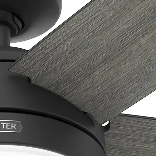 Miniatura 6 de Hunter Fan - Ventilador de techo interior negro mate de 60 pulgadas con luz LED y control remoto para dormitorio, sala de estar/sala familiar,