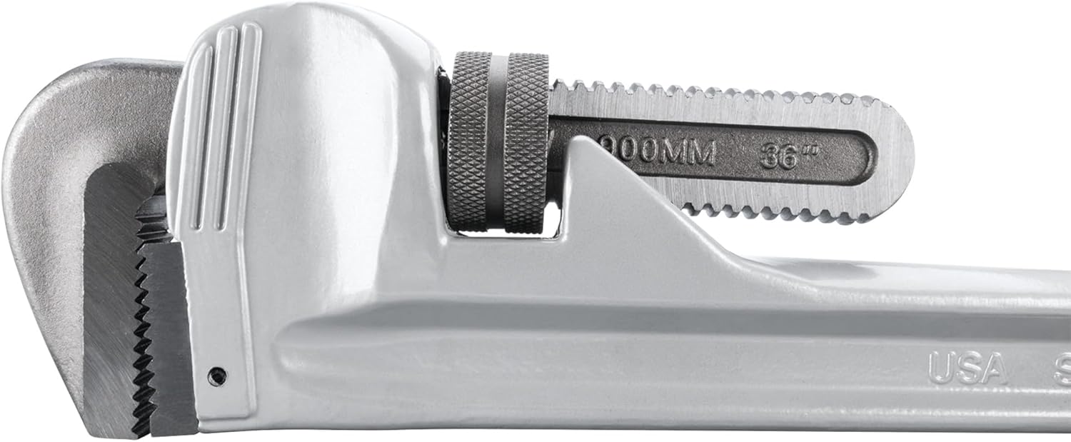 Performance Tool W2136 Aluminum Heavy-Duty Adjustable Straight Pipe Wrench, 36-inch