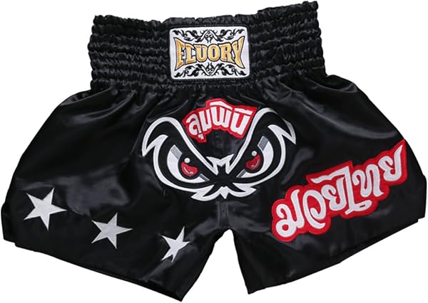 FLUORY Pantaloncini da Combattimento Muay Thai, MMA Abbigliamento Gabbia di Allenamento Fighting Grappling Arti Marziali Kickboxing Pantaloncini Abbigliamento - 5