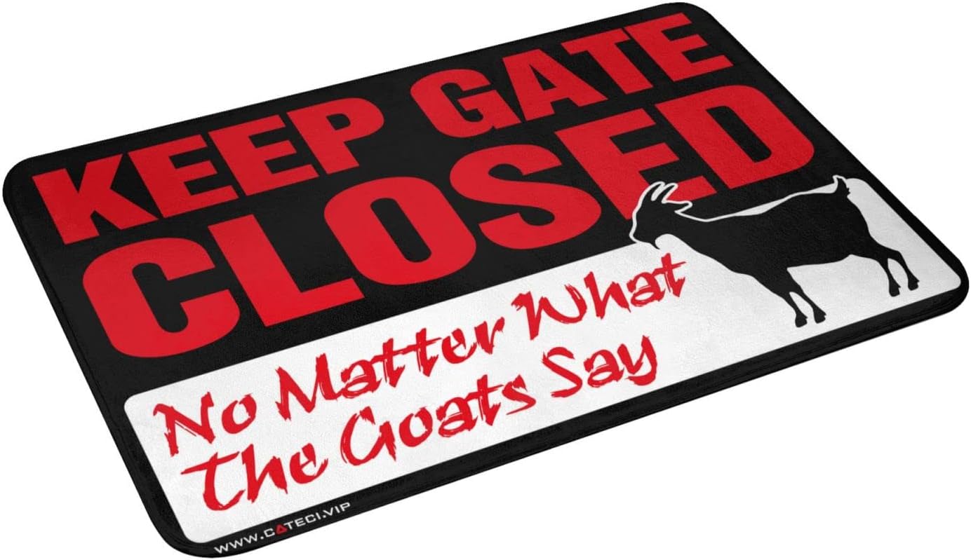 Buy Funny Door Mats Outdoor Keep Gate Closed Noter What The Goat Say