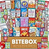 BiteBox Care Package (60 Count) Snacks Food Cookies Granola Bar Chips Candy Ultimate Variety Gift...