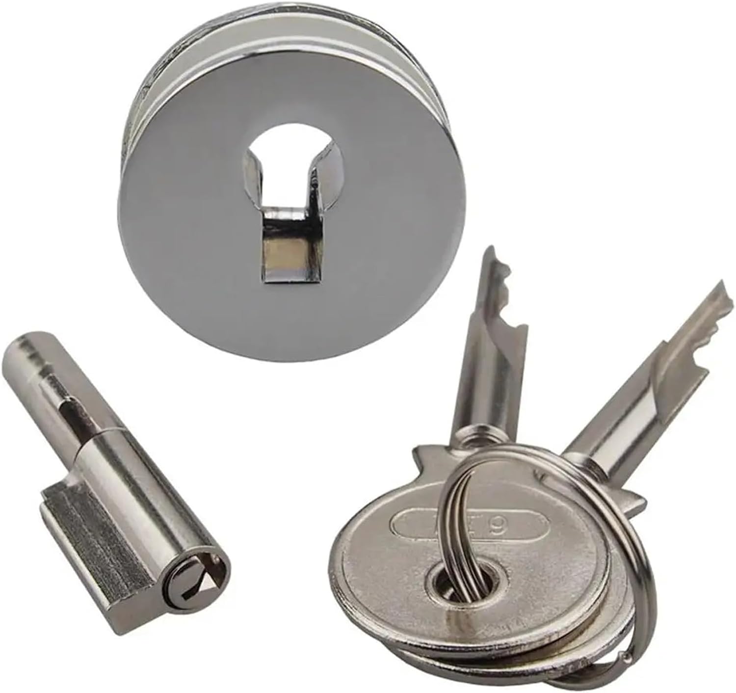 Sliding Glass Lock Cabinet Drawer Case Push Door Keyed 1Pcs