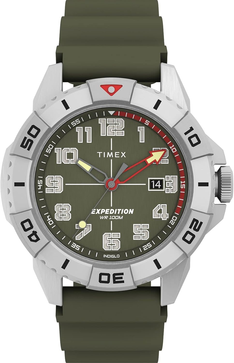 Timex Orologio analogico da uomo con cinturino in silicone Expedition North Ridge Timex Orologio analogico da uomo con cinturino in silicone Expedition North Ridge