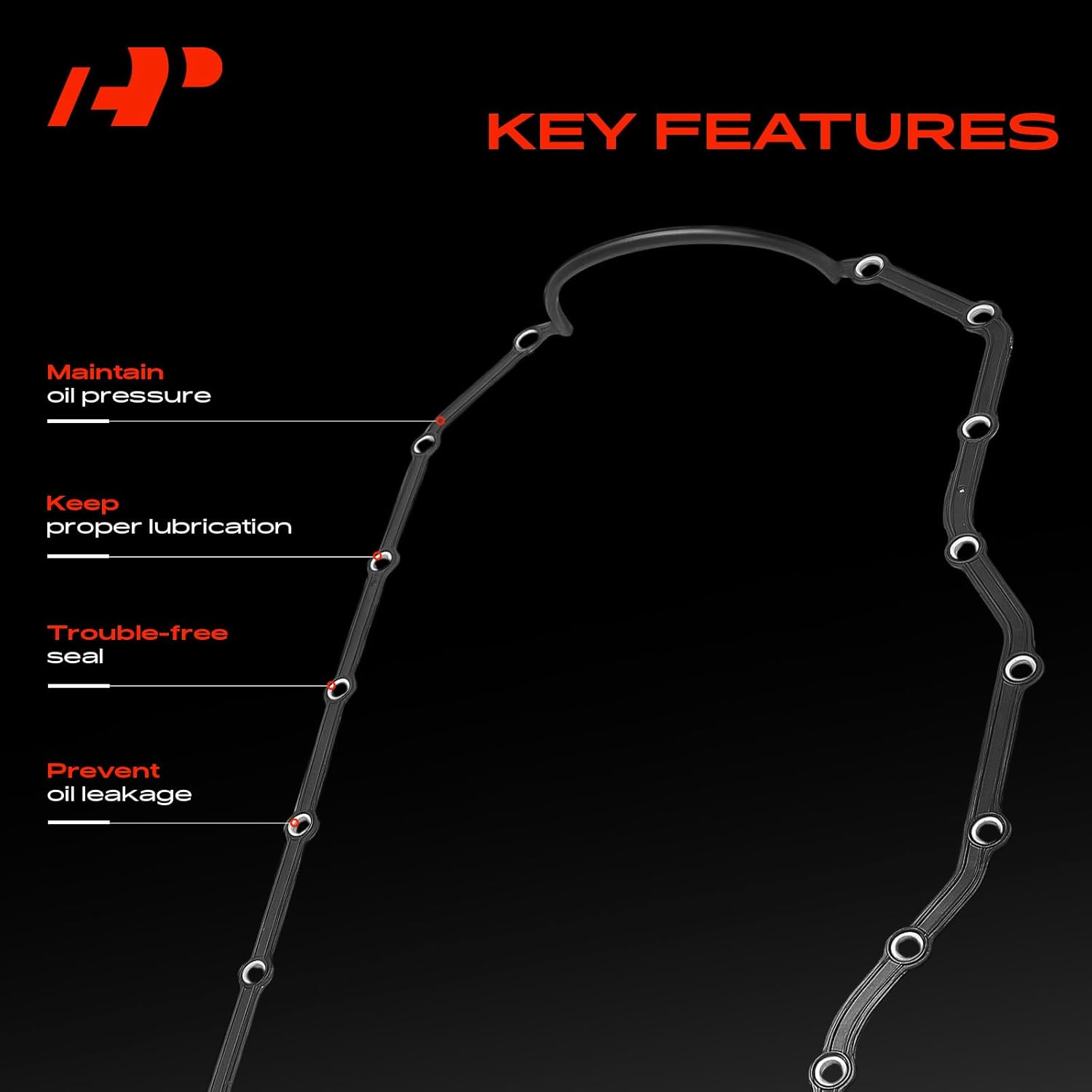 A-Premium 2.5L Engine Oil Pan Gasket Set, Compatible with Jeep Wrangler 1992-1995, Wrangler 1997-2002, TJ 1997-2002, Cherokee 1992-2000, Comanche 1992 & Dodge Dakota 1996-2002