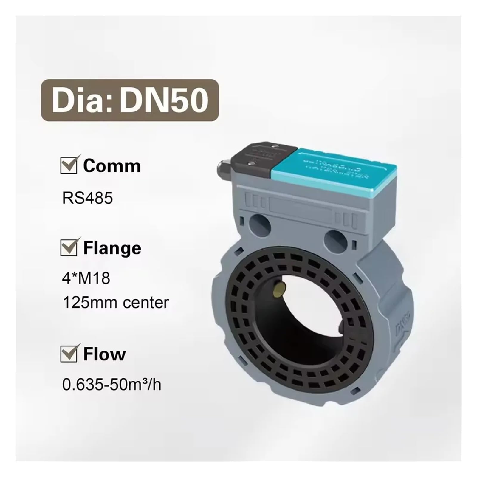 Medidor de agua ultrasónico digital DN50-DN150 con caudalímetro de sujeción ultrasónico remoto for tuberías de cobre/PVC. Alta sensibilidad, bajo error(DN50)