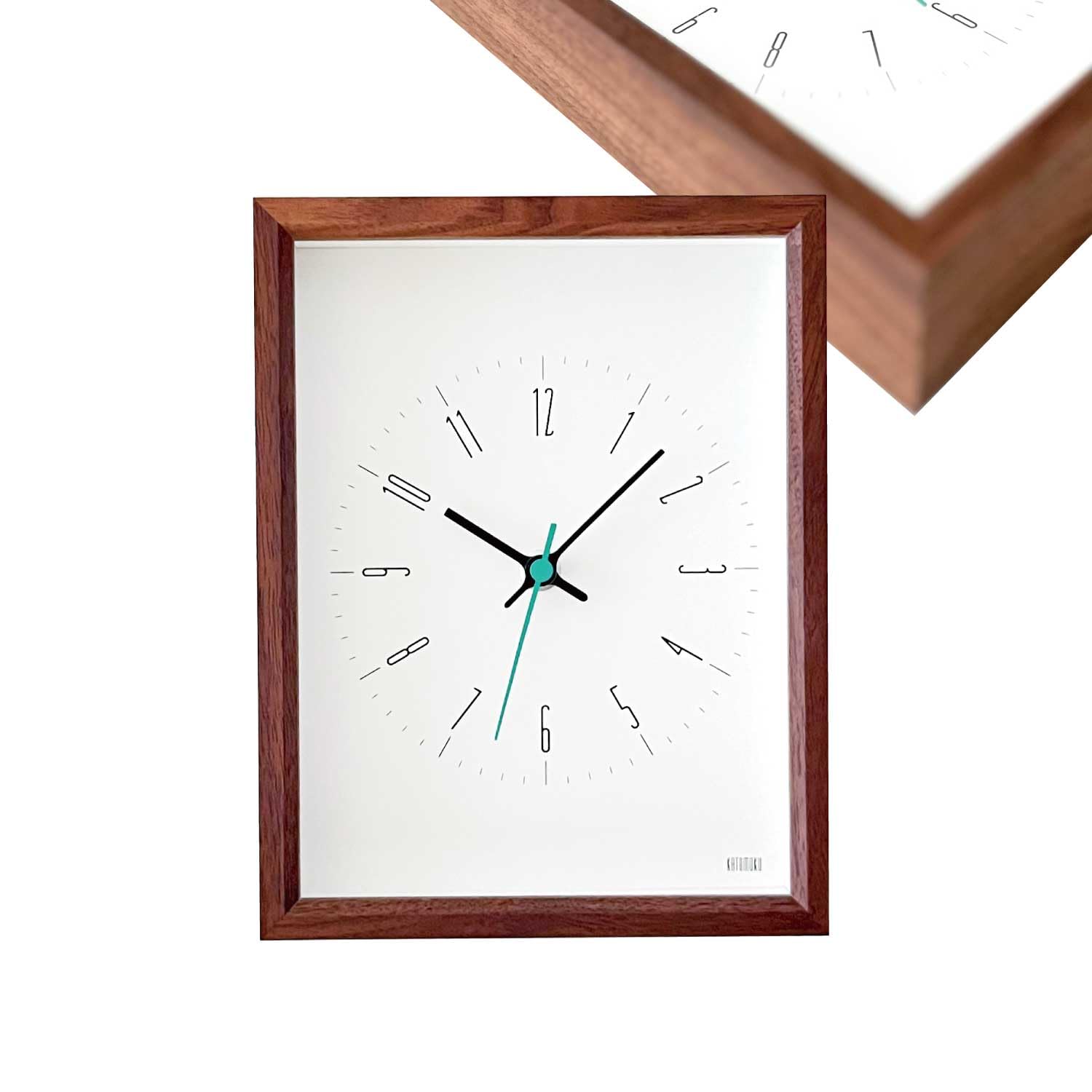 Amazon.co.jp: KATOMOKU Dual use clock 2 ウォールナット km-147WA